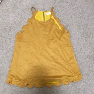 yellow tank top